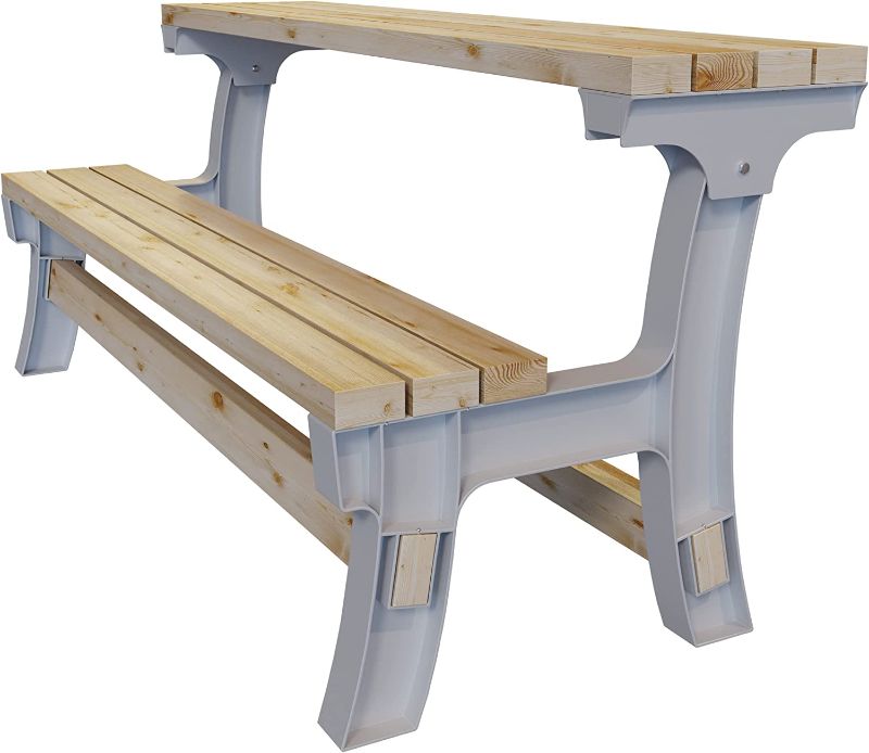 Photo 1 of 2x4basics 90110ONLMI 90110 Flip Top BenchTable, 6"D x 28.25"W x 34"H, Sand 6"D x 28.25"W x 34"H

