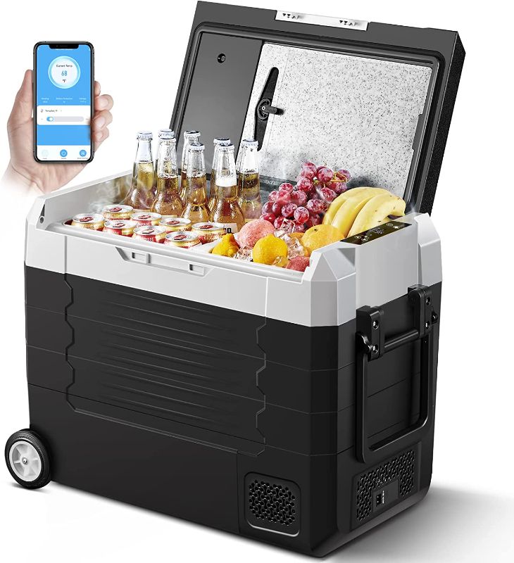 Photo 1 of AAOBOSI 12 Volt Car Refrigerator - 59 Quart (55L) WIFI Portable Refrigerator Freezer with Dual Zone Single Temperature?-4?-68?) - Electric Cooler with DC 12/24V and AC 100-240V - Compressor Cooler 15.4"D x 28.6"W x 20.2"H

