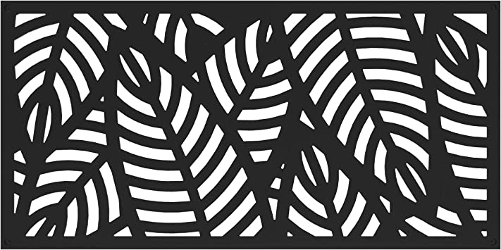 Photo 1 of 5 Sets of Barrette Outdoor Living 73050358 Sanibel Decorative Screen Panel, Black
