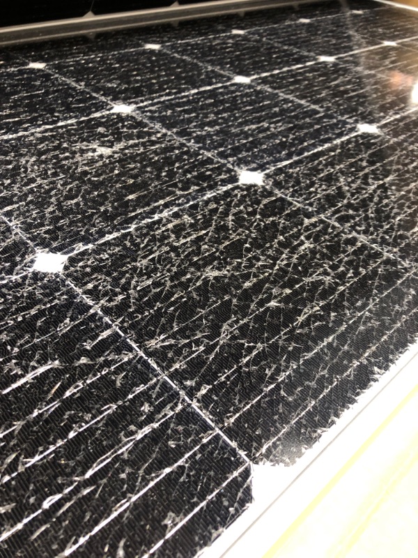 Photo 1 of BougeRV 2 Sets Solar Panel PBJ200W-B064 *Major Damaged to One Panel***

