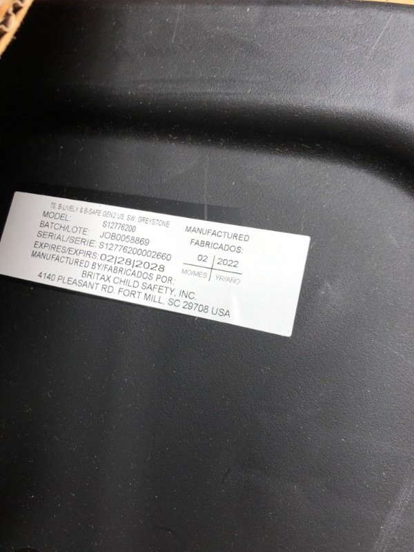 Photo 1 of Britax B-Lively & B-Safe Gen2 Travel System - Greystone Parts Only **Box 1 of 2**