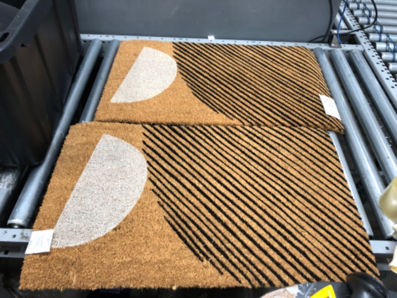 Photo 1 of 16 x 26 Outdoor Door Mat Black Lines/White Geo - Project 62 (INCLUDES 2)
