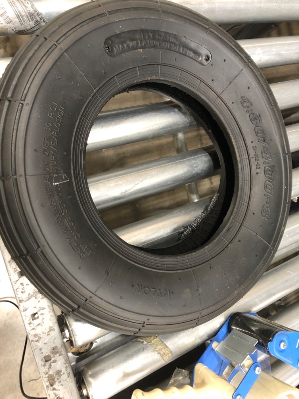 Photo 1 of 4.80/4.00-8" Replacement Pneumatic Wheel Tire and Tube