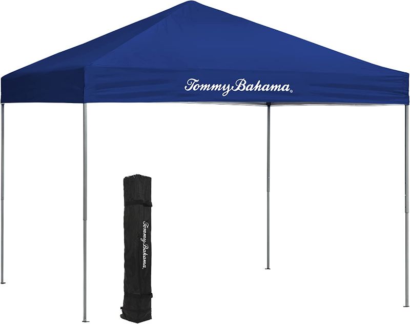 Photo 1 of ***FRAME ONLY*** Tommy Bahama Patented 10 x 10 Pop Up Canopy EZ Open Tent. Canopy with Roller Bag and Tent Spikes for All Outdoor Activities