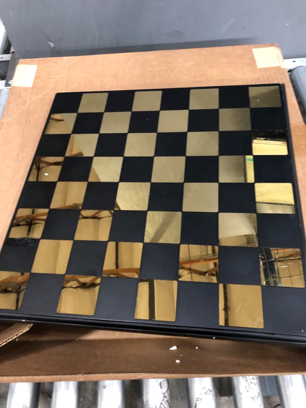 Photo 1 of 17.5" Metal Chess Board and Pieces