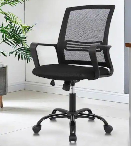 Photo 1 of Office Chair Mid-Back Breathable Mesh Desk Chair with Lumbar Support
