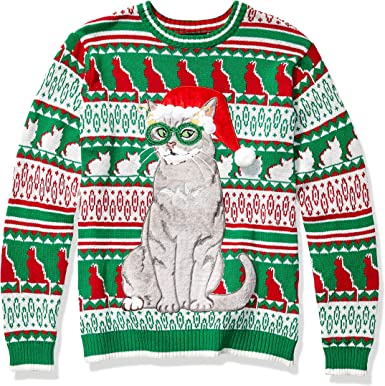 Photo 1 of Blizzard Bay Men's Ugly Christmas Sweater Cat
L