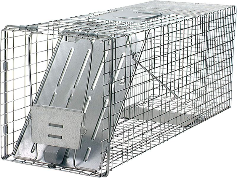 Photo 1 of Havahart 1079SR Large 1-Door Humane Catch and Release Live Animal Trap for Raccoons, Cats, Bobcats, Beavers, Small Dogs, Groundhogs, Opossums, Foxes, Armadillos, and Similar-Sized Animals
