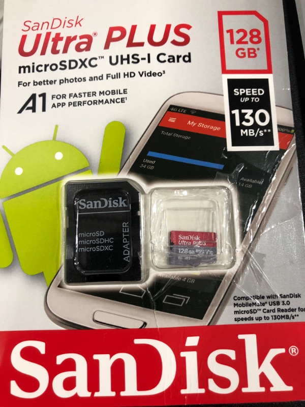 Photo 2 of SanDisk Ultra Plus 128GB MicroSD Memory Card
