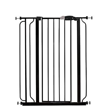 Photo 1 of Regalo Easy Step Extra Tall Walk Thru Baby Gate, Bonus Kit, Includes 4-Inch Extension Kit, 4 Pack of Pressure Mount Kit and 4 Pack of Wall Cups and Mounting Kit, Black
