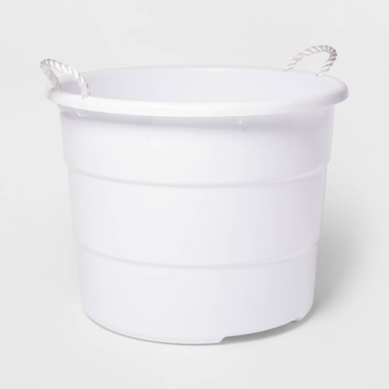 Photo 1 of 18gal Plastic Rope Tub White - Sun Squad
