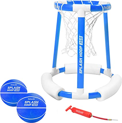 Photo 1 of GoSports Splash Hoop 360 Floating Pool Basketball Game | Includes Hoop, 2 Balls and Pump
