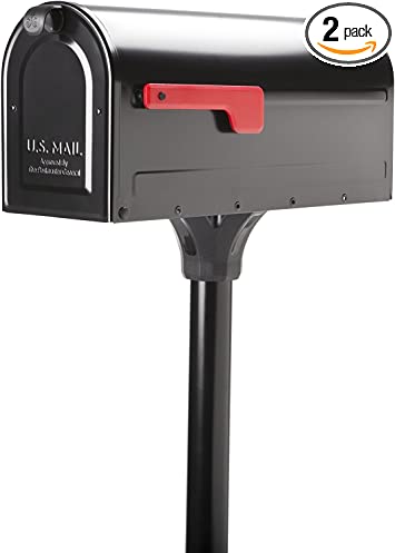 Photo 1 of Architectural Mailboxes 7680B-10 MB1 Mount Mailbox and In-Ground Post Kit, Medium, Bl
