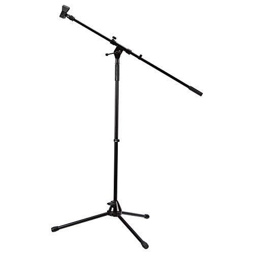 Photo 1 of Amazon Basics Tripod Boom Microphone Stand - Height-Adjustable with Metal Base - 3.3 - 5.6-Foot, with Clothespin Mic Clip
