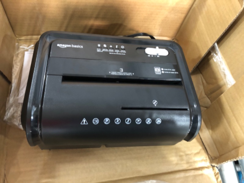 Photo 1 of Amazon Basics 8-Sheet High-Security Micro-Cut Shredder with Pullout Basket