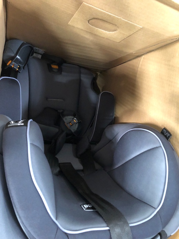 Photo 2 of Chicco MyFit Harness + Booster Car Seat, 5-Point Harness Car Seat and High Back Booster Seat, For children 25-100 lbs. | Fathom/Grey/Blue
