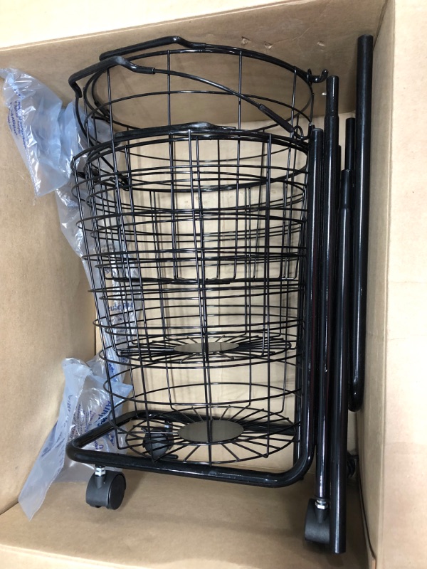 Photo 1 of 3 Tier Basket Stand with Wheels