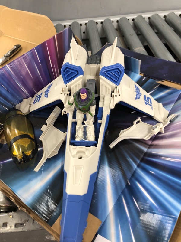 Photo 2 of Disney and Pixar Lightyear Toys, XL-15 Spaceship Vehicle with Buzz Lightyear Action Figure and Projectiles, Blast and Battle Pack????
