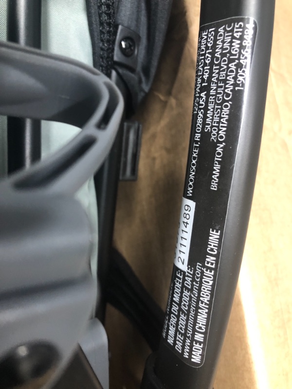 Photo 3 of Summer 3Dlite Convenience Stroller, Eucalyptus – Lightweight Stroller with Aluminum Frame, Large Seat Area, Mesh Siding, 4 Position Recline, Extra Large Storage Basket – Infant Stroller for Travel
