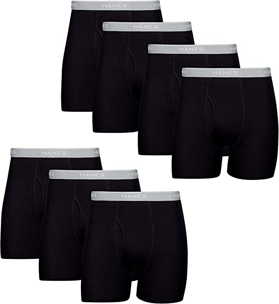 Photo 1 of Hanes Men's Underwear Boxer Briefs, Cool Dri Moisture-Wicking Underwear, Cotton No-Ride-Up for Men, Multi-packs Available, SMALL
