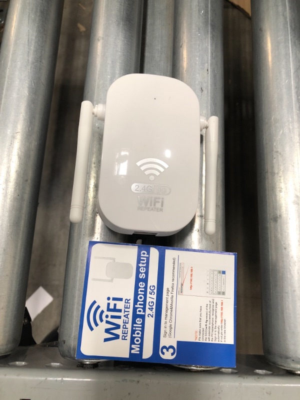 Photo 2 of New WiFi Range Extender Signal Booster with ethernet Port for Home, 1200Mbps and 40 Devices Repeater 4000FT 2.4 & 5GHz Dual Band WPS Enjoy Speed-2022-5G-E90
