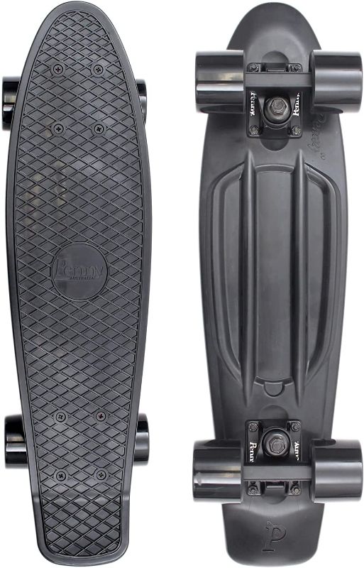 Photo 1 of 22" Complete Mini Cruiser Plastic Skateboard Black 