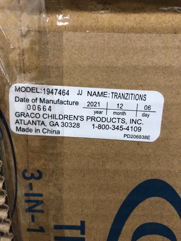 Photo 1 of Graco Tranzitions 3-in-1 Harness Booster, Black