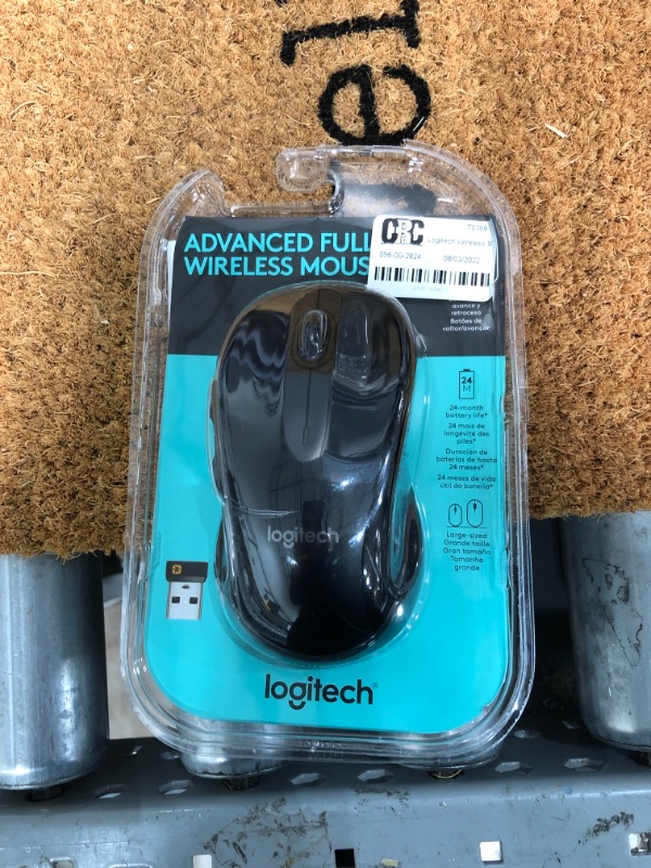 Photo 2 of Logitech Advanced Full Size Wireless Mouse, Black