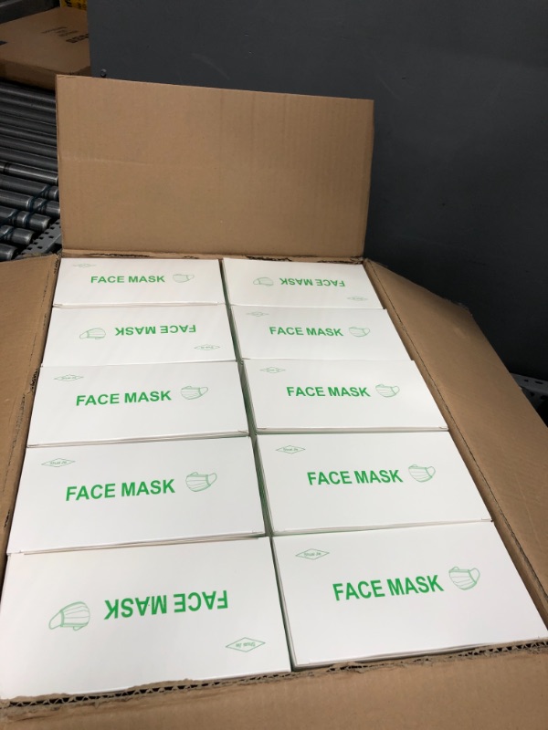 Photo 2 of 2000 Pcs Bulk Blue Face Masks (40 Boxes) 