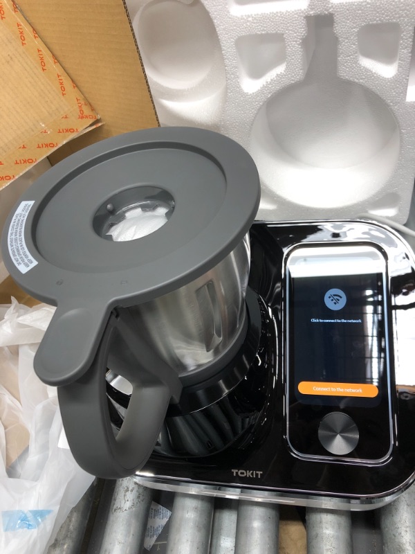Photo 1 of TOKIT Omni Cook Robot All-in-1 Food Processor with 21 Cooking Functions Built-in 7'' Touch Screen Guided Recipes Pre-clean, Chopper, Juicer, Blender, Mixer, Weigh, Sous-Vide, Ice Crush and more