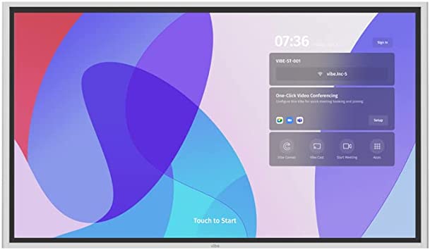 Photo 1 of TOUCH SCREEN IS NOT FUNCTIONAL BUT POWERS ON 
 Vibe S1 55'' 4K UHD Smart Digital Whiteboard, Interactive Touch Screen Computer/Giant Chromium OS Tablet for Classroom and Business, Robust App Ecosystem for Hybrid Collaboration (Board Only)

