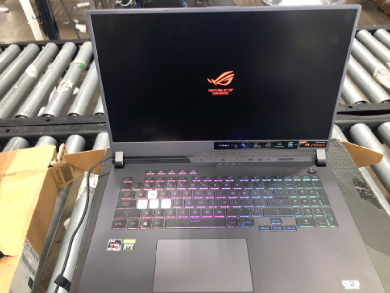 Photo 2 of NEEDS PROFESSIONAL WORK GETTING ERROR MESSAGE 
ASUS ROG Strix G17 (2021) Gaming Laptop, 17.3” 144Hz IPS Type FHD, NVIDIA GeForce RTX 3050 Ti, AMD Ryzen 7 5800H, 16GB DDR4, 512GB PCIe NVMe SSD, RGB Keyboard, Windows 10, G713QE-RB74
