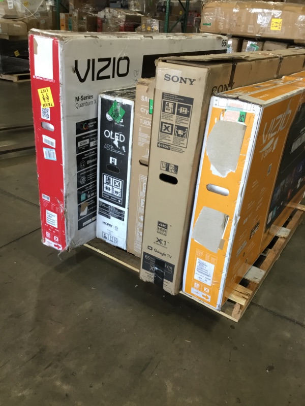 Photo 1 of PALLET OF ASSORTED DAMAGED TVS
NO RETURNS NONREFUNDABLE