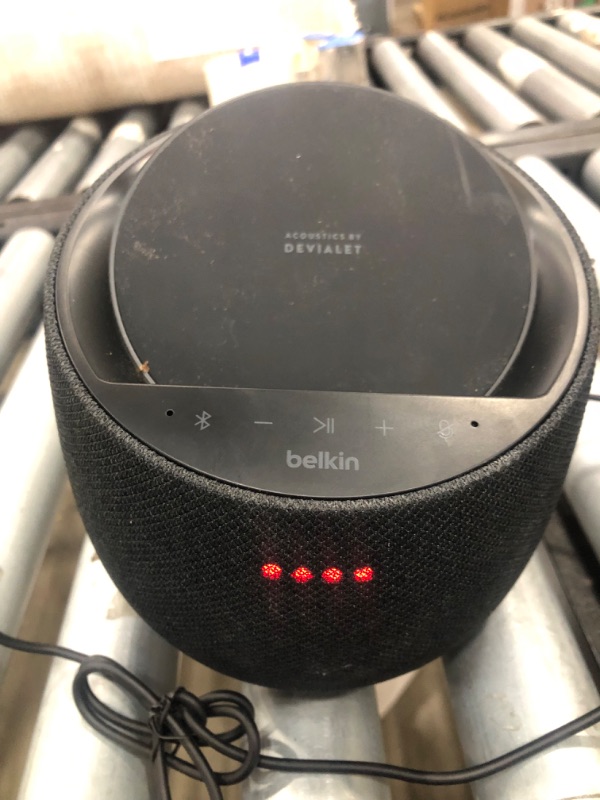 Photo 3 of Belkin SoundForm Elite Hi-Fi Smart Speaker + Wireless Charger (Alexa Voice-Controlled Bluetooth Speaker) Sound Technology by Devialet (Black)
