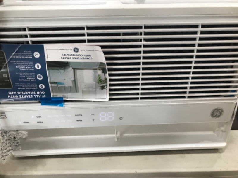 Photo 5 of **Parts Only Non Functional***HEAVY DAMAGE**TURNS ON THEN SHUTS OFF** GE Window Air Conditioner 8000 BTU, Wi-Fi Enabled, Energy-Efficient Cooling for Medium Rooms, 8K BTU Window AC Unit with Easy Install Kit, Control Using Remote or Smartphone App
