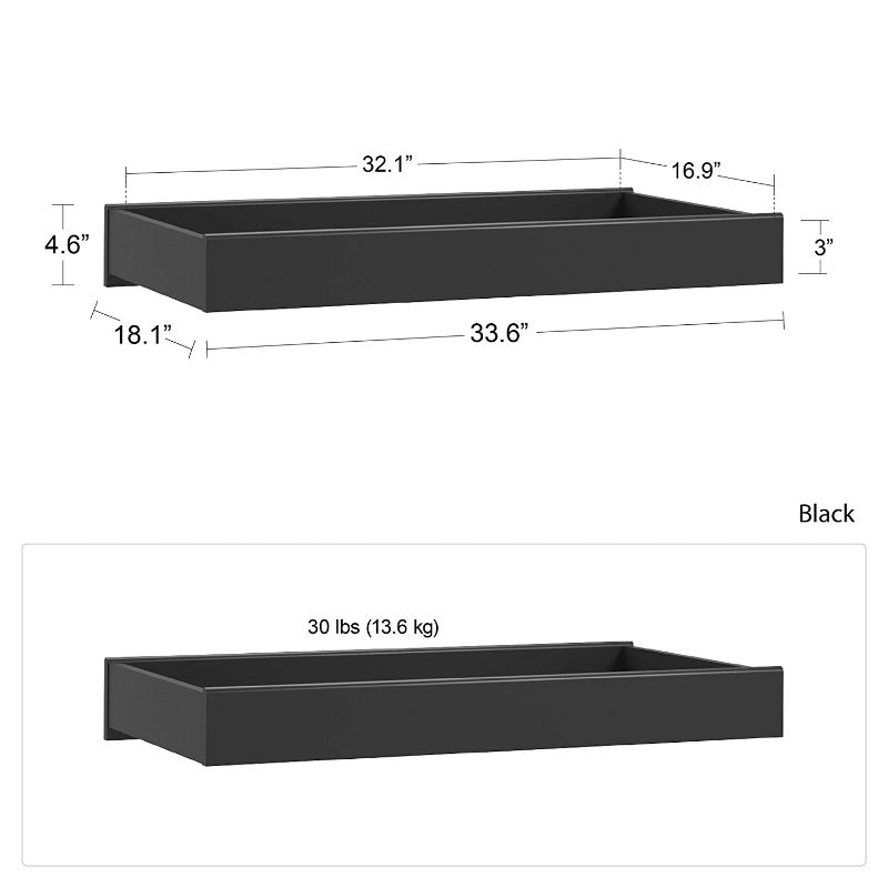 Photo 1 of **PRVIOUSLY OPENED** Little Seeds Monarch Hill Hawken Changing Table Topper, Black
