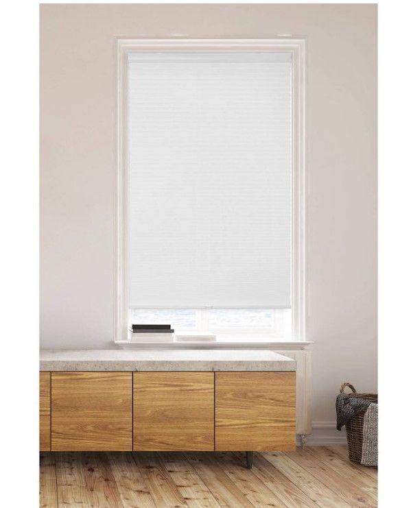 Photo 1 of 1pc Light Filtering Cordless Cellular Window Shade White - Lumi Home Furnishings
