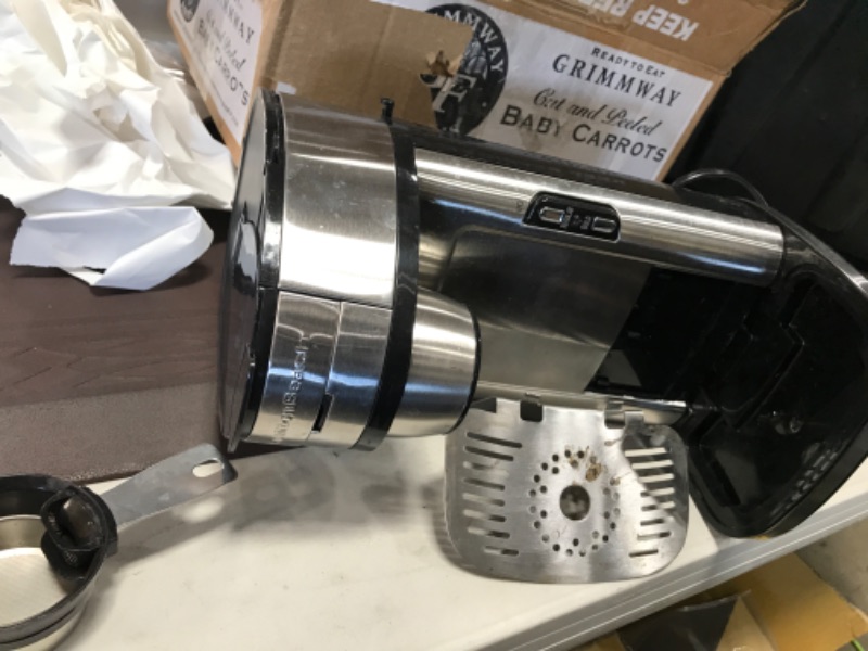 Photo 2 of **USED**MISSING PARTS** Hamilton Beach Scoop Single Serve Coffee Maker, Fast Brewing, Stainless Steel (49981A)
