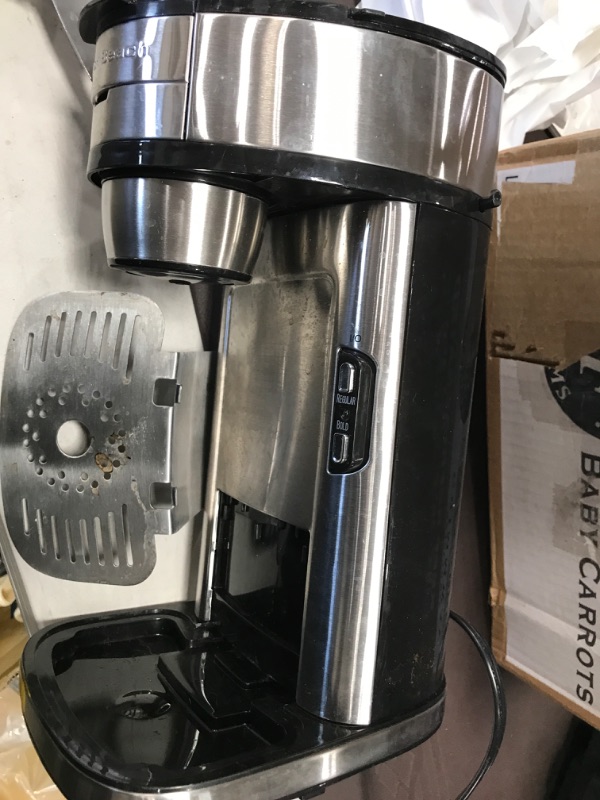 Photo 3 of **USED**MISSING PARTS** Hamilton Beach Scoop Single Serve Coffee Maker, Fast Brewing, Stainless Steel (49981A)
