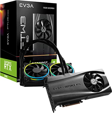 Photo 1 of new 
EVGA GeForce RTX 3080 12GB FTW3 Ultra Hybrid Gaming, 12G-P5-4878-KL, 12GB GDDR6X, ARGB LED, Metal Backplate, LHR
