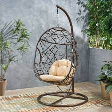 Photo 1 of  U-Shape Hanging Chair Stand - Indoor/Outdoor Hanging Egg Chair Stand  brown stand only 
