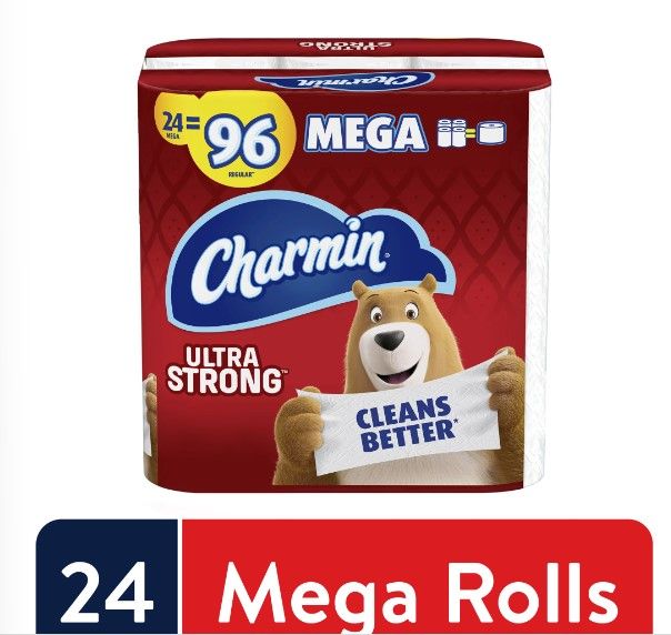 Photo 1 of **CASE OF 3 8 PACKS* MINOR DAMAGE TO SOME* Charmin Ultra Strong Toilet Paper,  Mega Roll 24ROLLS
