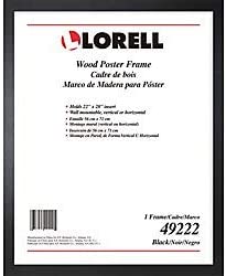 Photo 1 of **DAMAGED FRAME** Lorell Solid Wood Poster Frame, Black, 22" x 28" (49222)
