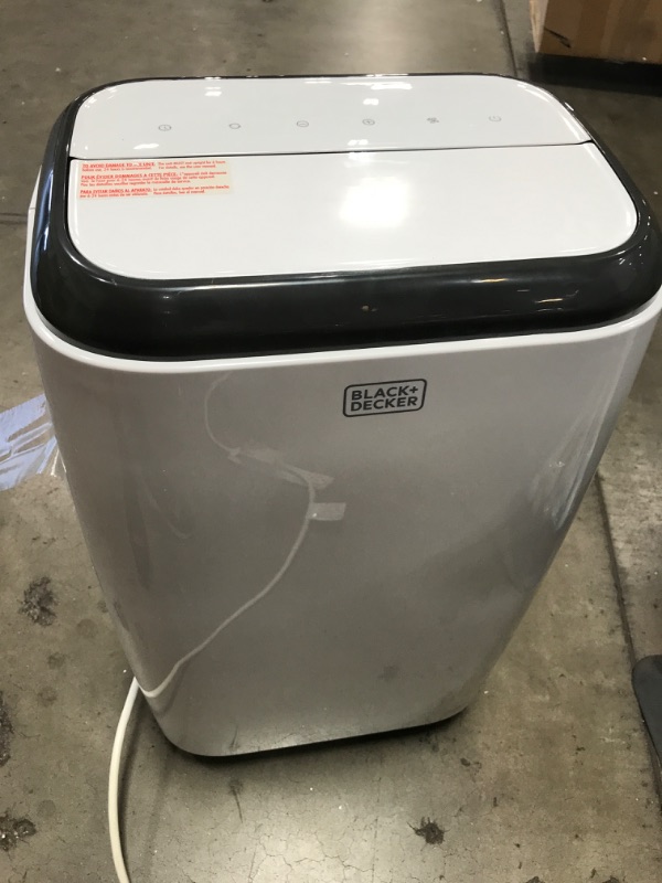 Photo 4 of **ODOR COMING FROM UNIT**TESTED** BLACK+DECKER 8,000 BTU Portable Air Conditioner with Remote Control, White
