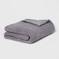 Photo 1 of 50" x 70" Sherpa Weighted Blanket with Removable Cover - Room Essentials™

