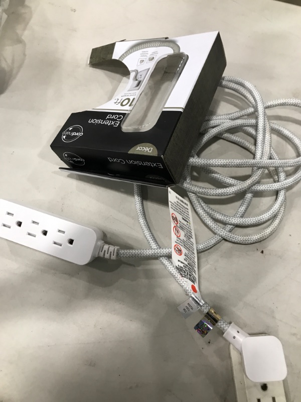 Photo 2 of **TESTED** Cordinate 10 Outlet Extension Cord Gray/White