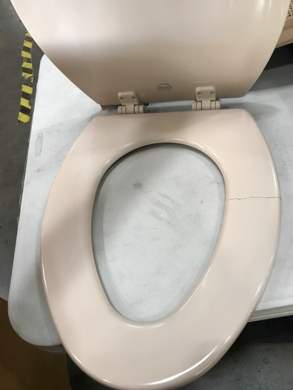 Photo 3 of **DAMAGED** Bemis Molded Wood Elongated Toilet Seat Finish: Fawn Beige