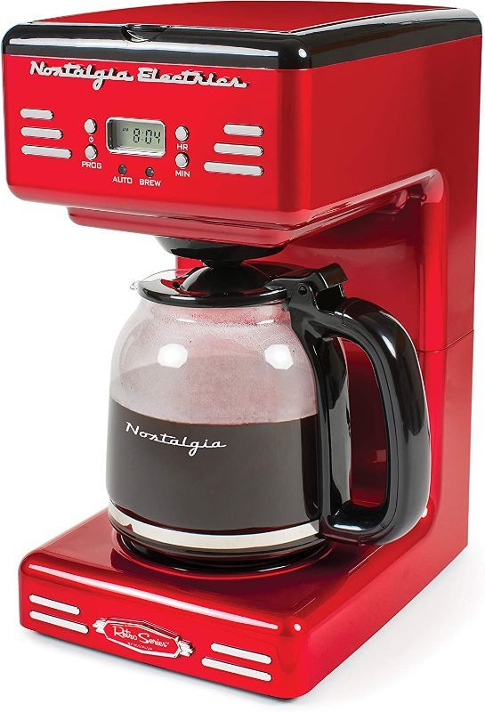 Photo 1 of *DAMAED AND MISSING PARTS* Nostalgia RCOF120 Retro 12-Cup Programmable Coffee Maker
