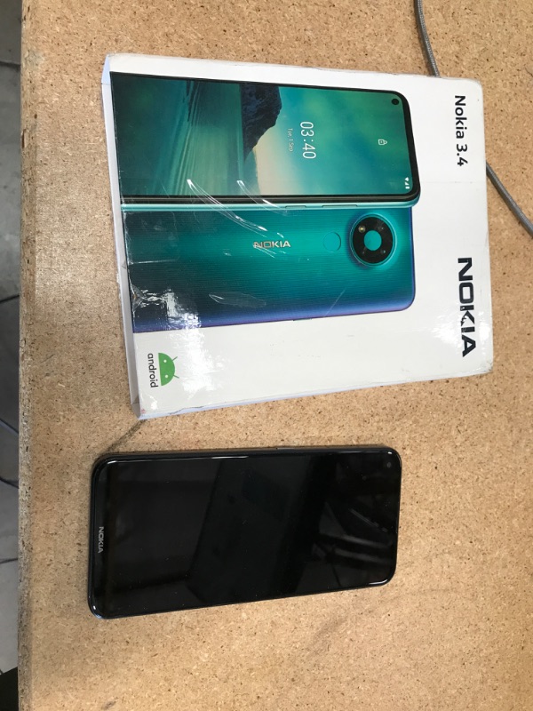 Photo 1 of **NON FUNCTIONAL**DOESNT HOLD CHARGE** Nokia 3.4 Dual-SIM 32GB ROM + 3GB RAM (GSM Only | No CDMA) Factory Unlocked 4G/LTE Smartphone (Fjord Blue) - International Version
