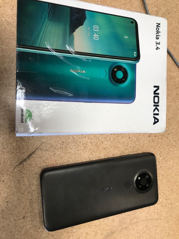 Photo 2 of **NON FUNCTIONAL**DOESNT HOLD CHARGE** Nokia 3.4 Dual-SIM 32GB ROM + 3GB RAM (GSM Only | No CDMA) Factory Unlocked 4G/LTE Smartphone (Fjord Blue) - International Version
